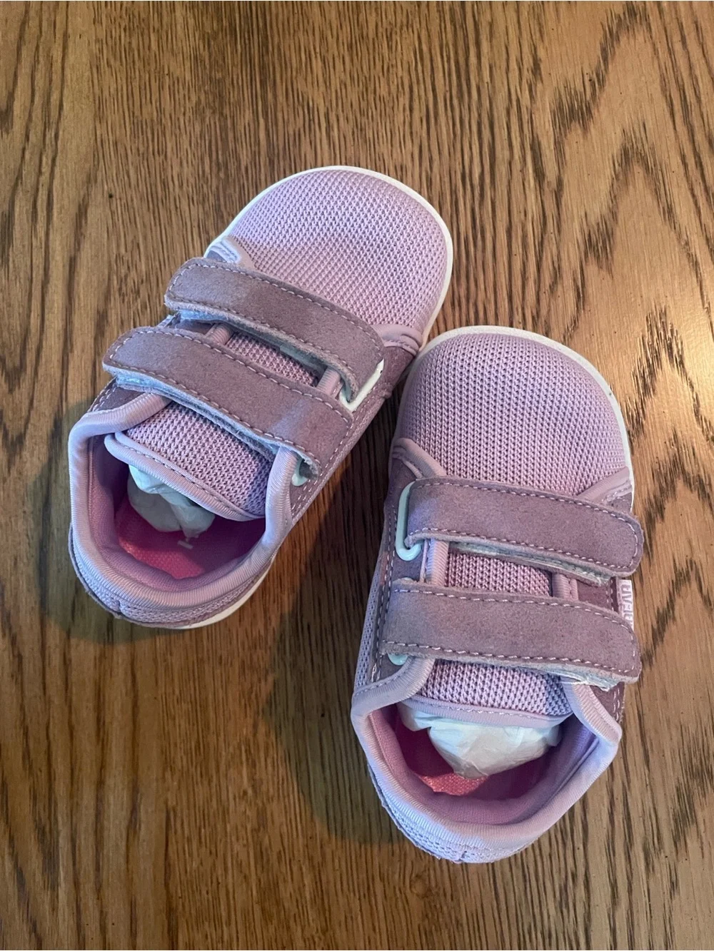 Toddler Pink Mesh Velcro Sneakers